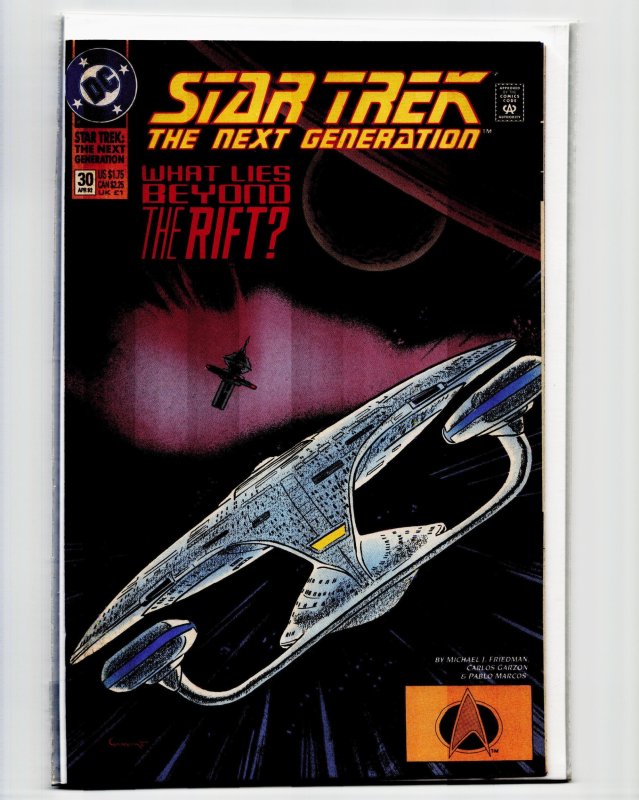 Star Trek: The Next Generation #30 (DC Comics, 1992), raw, ungraded comic book — front cover