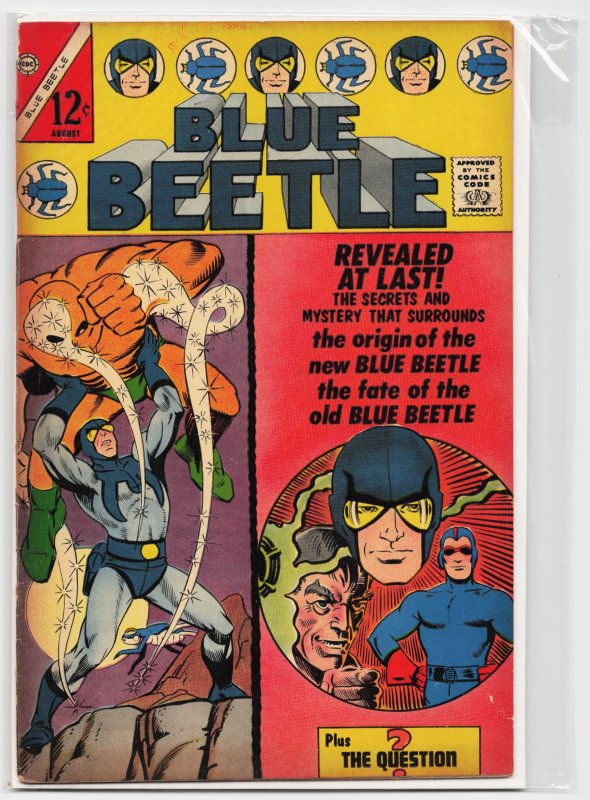 Blue Beetle #2 (Charlton Comics, 1967), raw, ungraded comic book — front cover