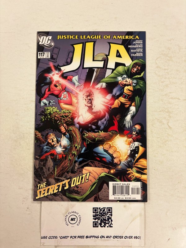JLA #117 (DC Comics), raw comic book in NM condition — front cover