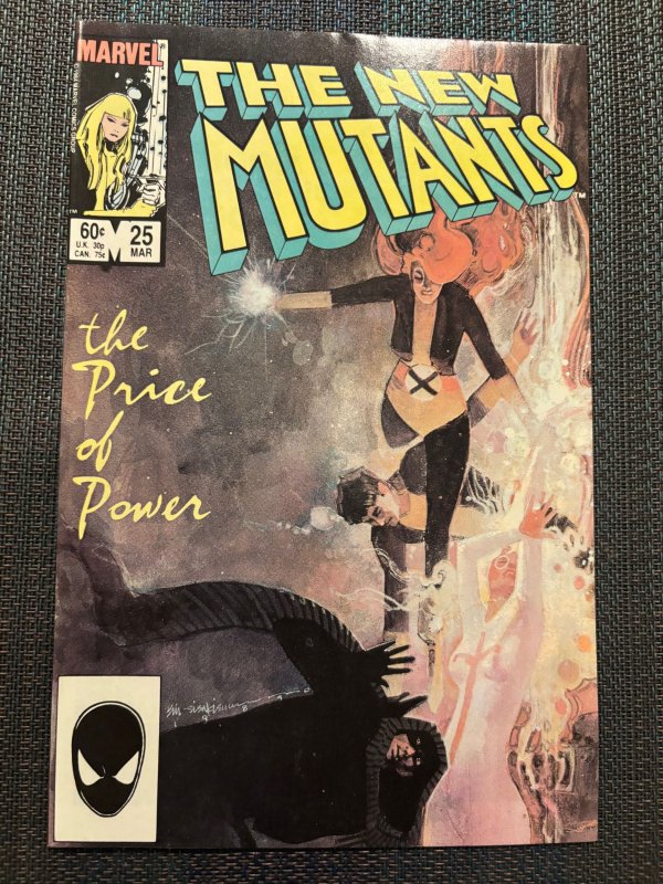 The New Mutants #25 (Marvel Comics, 1985), raw, ungraded comic book — front cover