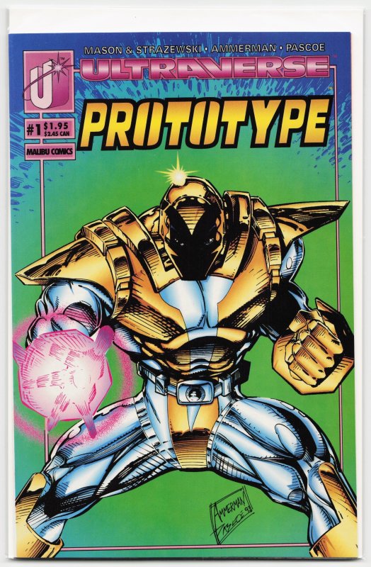 Prototype #1 (Malibu Comics, 1993), raw, ungraded comic book — front cover