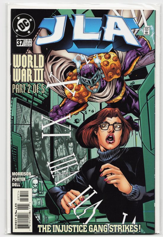 JLA #37 (DC Comics, 2000), raw, ungraded comic book — front cover
