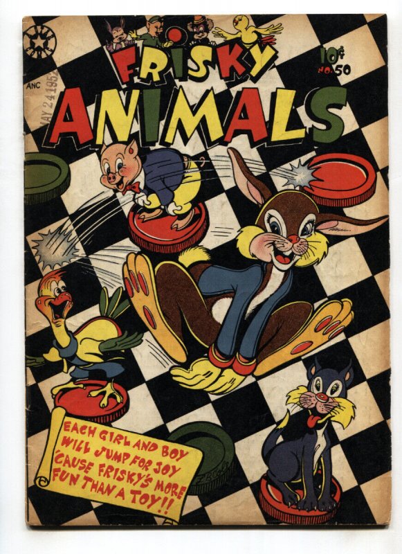 Frisky Fables #50 (1952), raw, ungraded comic book — front cover