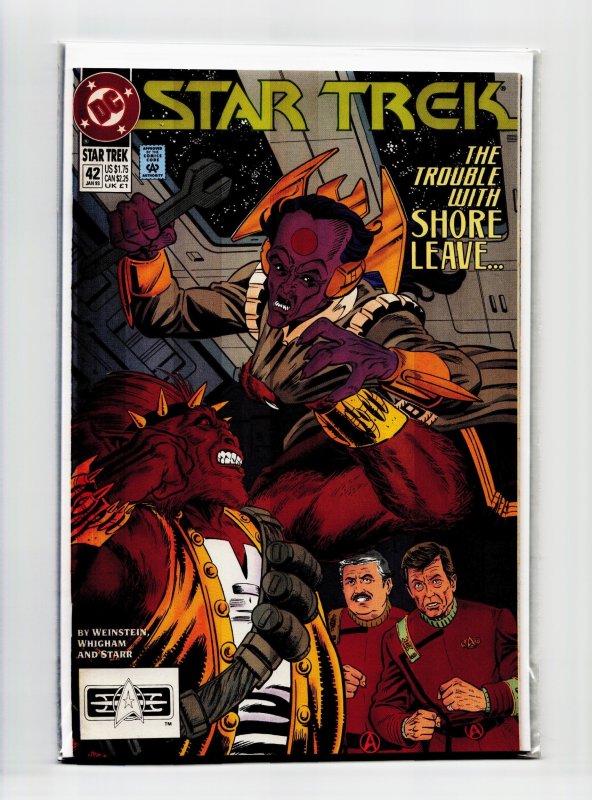 Star Trek #42 (DC Comics, 1993), raw, ungraded comic book — front cover