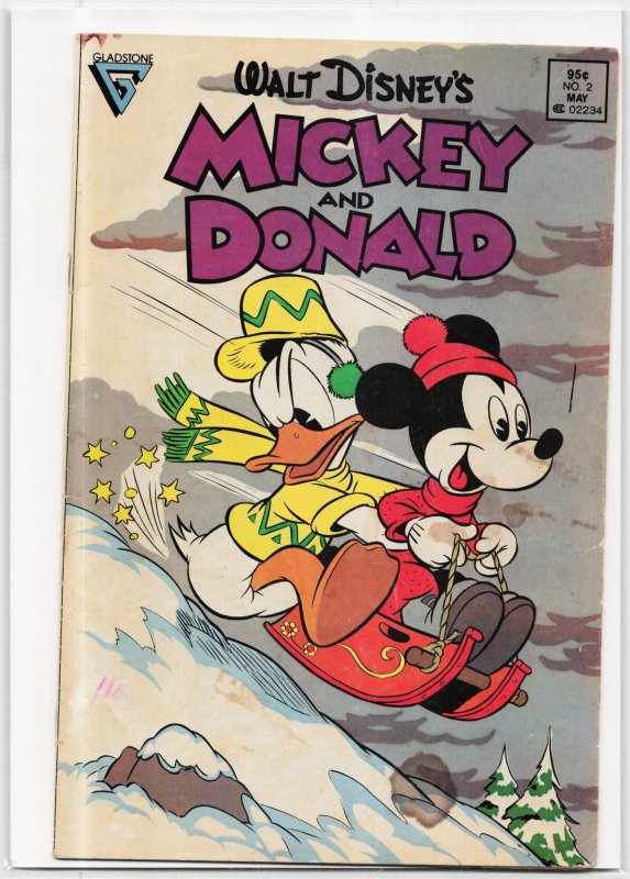 Mickey and Donald #2 (1988), raw, ungraded comic book — front cover