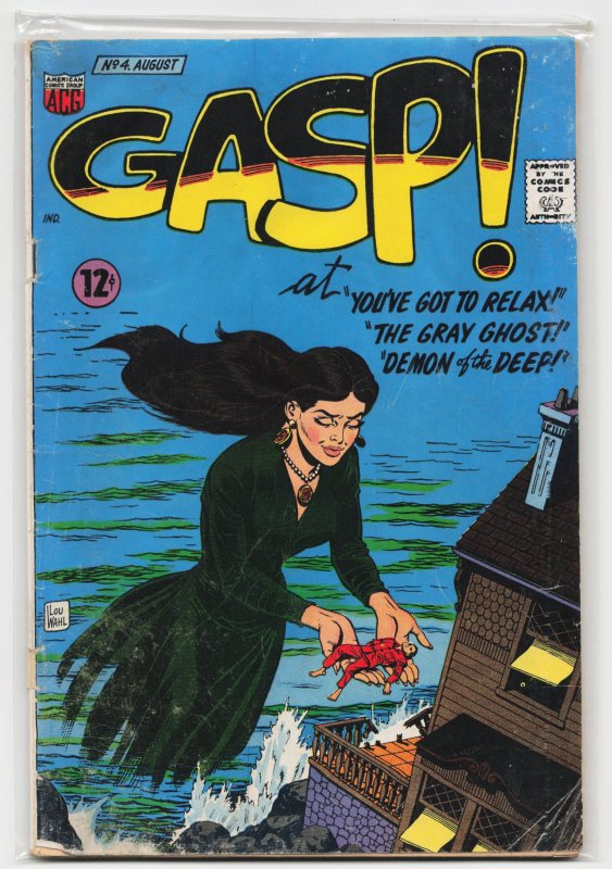 Gasp #4 (1967), raw, ungraded comic book — front cover