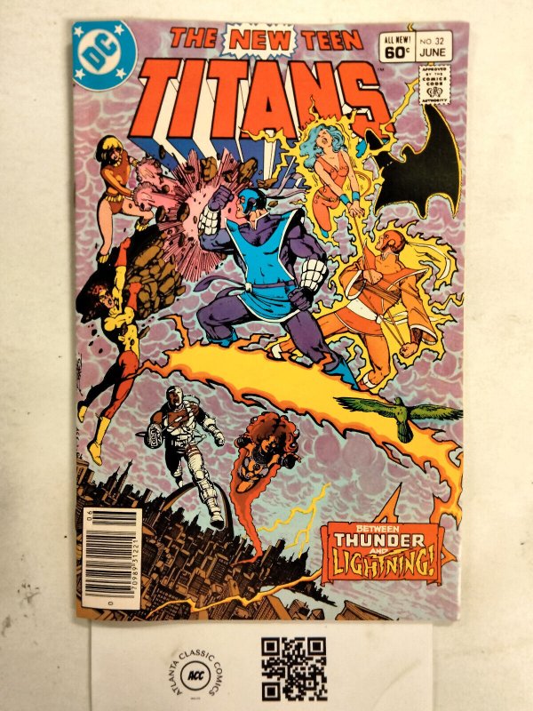New Teen Titans #32 (DC Comics, 1983), raw comic book in VF condition — front cover