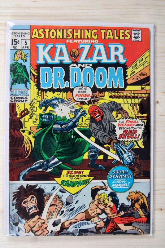 Astonishing Tales #5 (Marvel Comics, 1971), raw comic book in FN 6.0 condition — front cover