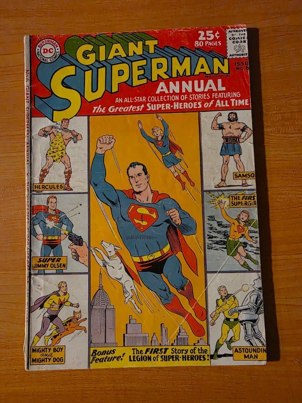 Superman Annual #6 (DC Comics, 1963), raw comic book in FN condition — front cover