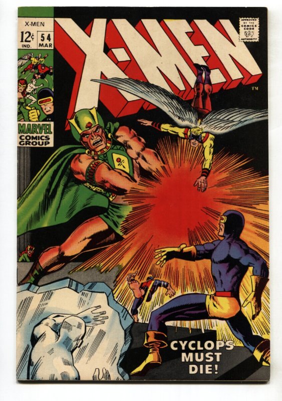 X-Men #54 - 1969 - Marvel - VF - Comic Book (Marvel Comics, 1969), raw comic book in VF condition — front cover