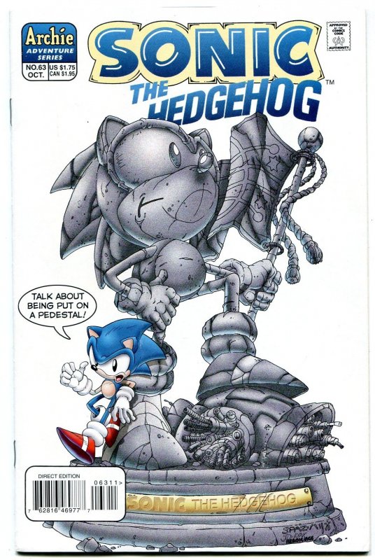 Sonic the Hedgehog #62 (Archie Comics, 1998), raw comic book in FN condition — front cover