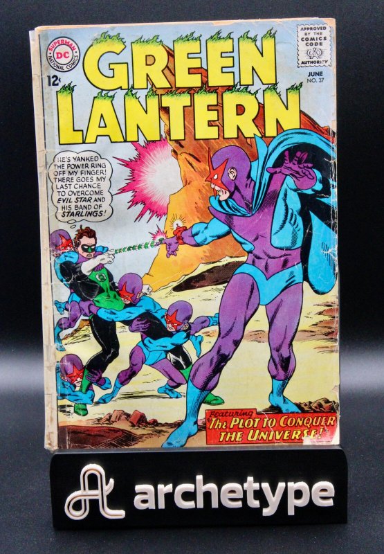 Green Lantern #37 (DC Comics, 1965), raw comic book in GD condition — front cover