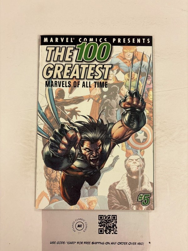 Presents 100 Greatest #5 (Marvel Comics), raw comic book in NM condition — front cover