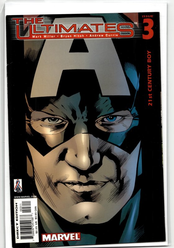 The Ultimates #3 (Marvel Comics, 2002), raw, ungraded comic book — front cover