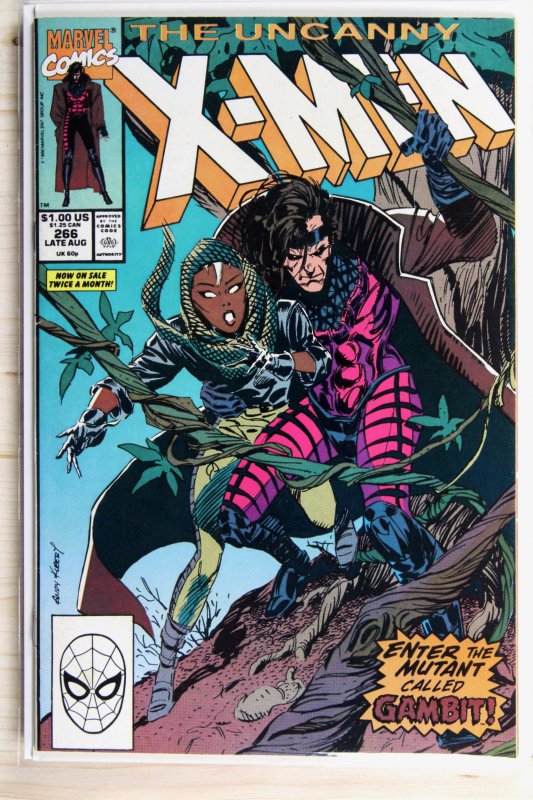 The Uncanny X-Men #266 (Marvel Comics, 1990), raw comic book in VF+ 8.5 condition — front cover