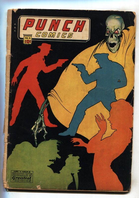 Punch Comics #11 (1944), raw, ungraded comic book — front cover