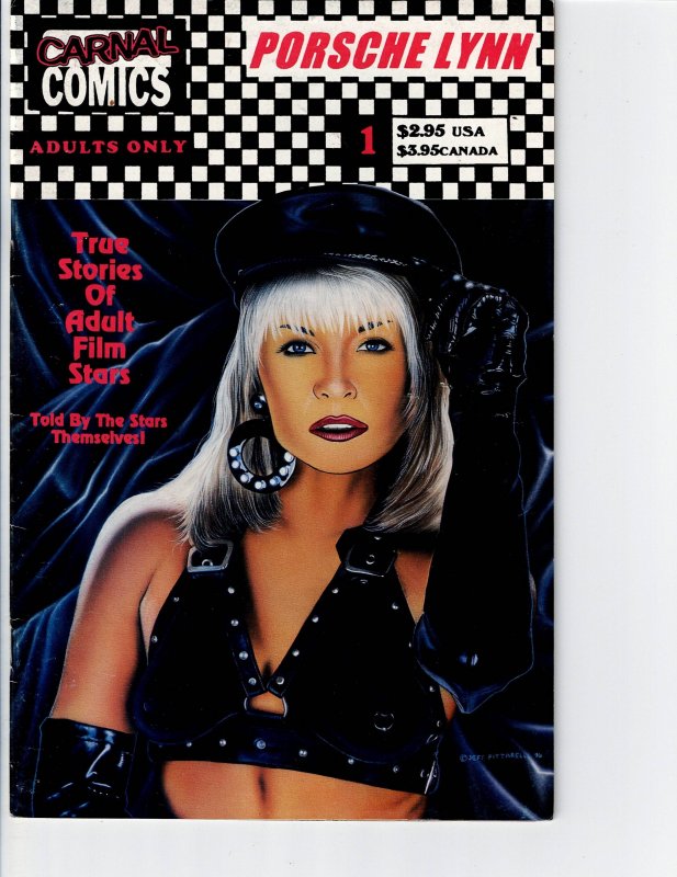 True Stories of Adult Film Stars Porsche Lynn, raw, ungraded comic book — front cover