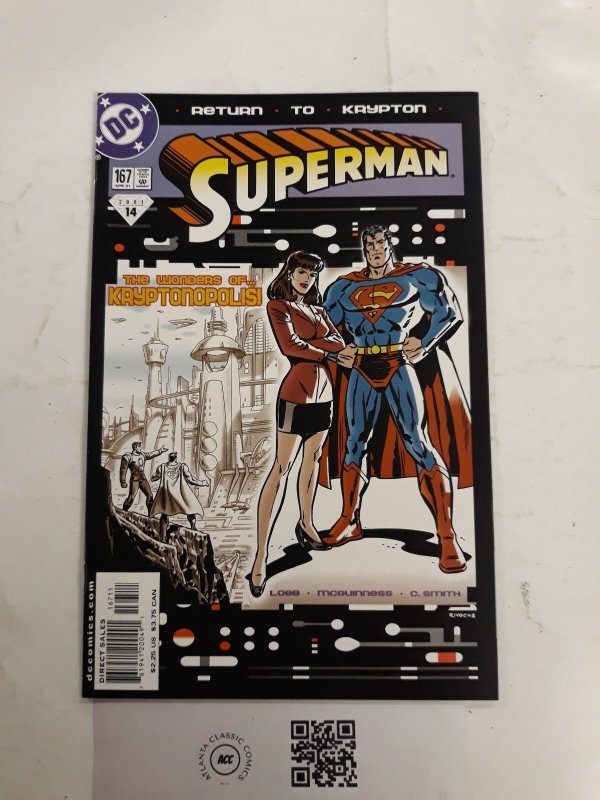 Superman #167 (DC Comics, 1939), raw comic book in NM condition — front cover