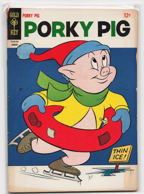 Porky Pig #10 (Gold Key, 1967), raw, ungraded comic book — front cover