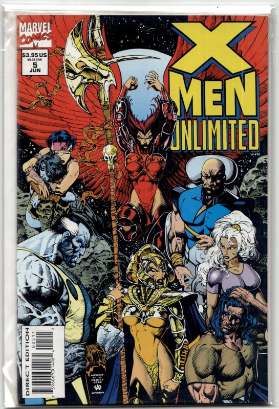 X-Men Unlimited #5 (Marvel Comics, 1994), raw, ungraded comic book — front cover