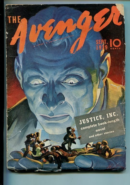 Pulp: Avenger #1 (1939), raw, ungraded comic book — front cover