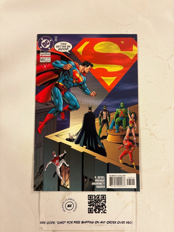 Adventures of Superman #565 (DC Comics, 1999), raw comic book in NM condition — front cover