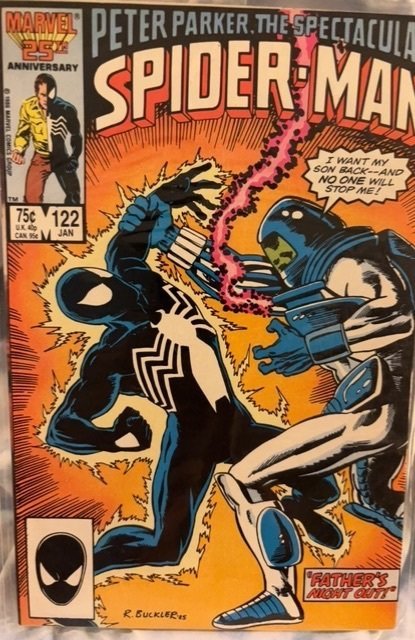 The Spectacular Spider-Man #122 (Marvel Comics, 1987), raw, ungraded comic book — front cover
