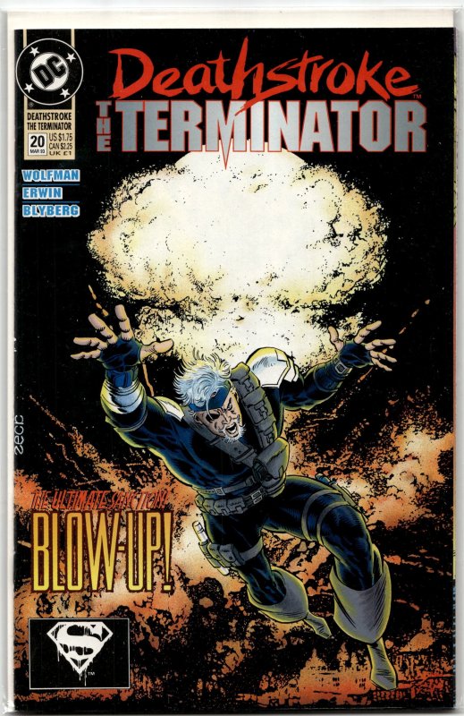 Deathstroke the Terminator #20 (DC Comics, 1993), raw, ungraded comic book — front cover