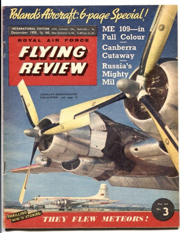 Pulp: Royal Air Force Flying Review December 1959- ME 109 (1959), raw, ungraded comic book — front cover