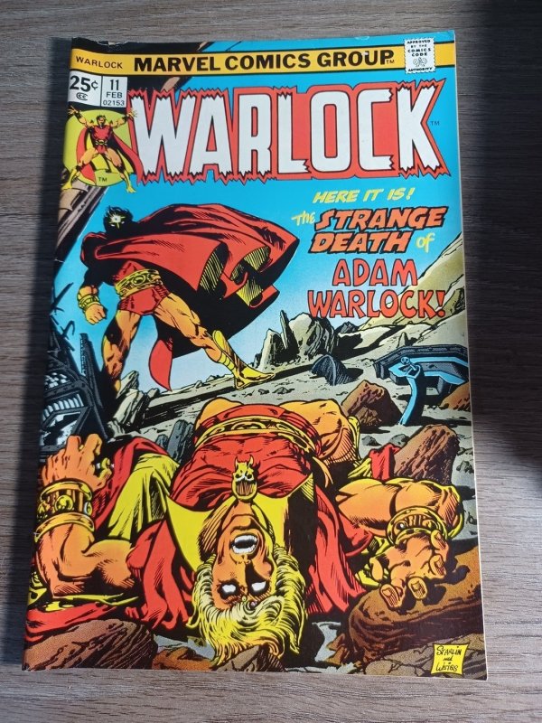 Warlock #11 (Marvel Comics, 1975), raw comic book in FN condition — front cover