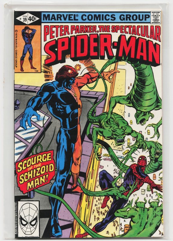 The Spectacular Spider-Man #39 (Marvel Comics, 1980), raw, ungraded comic book — front cover