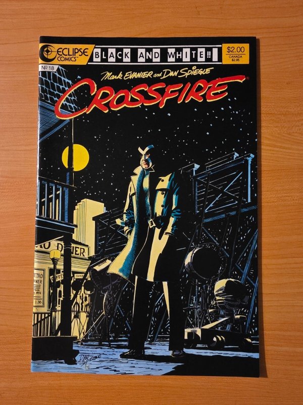 Crossfire #18 (Eclipse Comics, 1987), raw comic book in NM condition — front cover