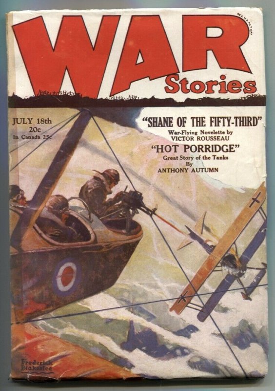 War Stories Pulp July #18, raw, ungraded comic book — front cover