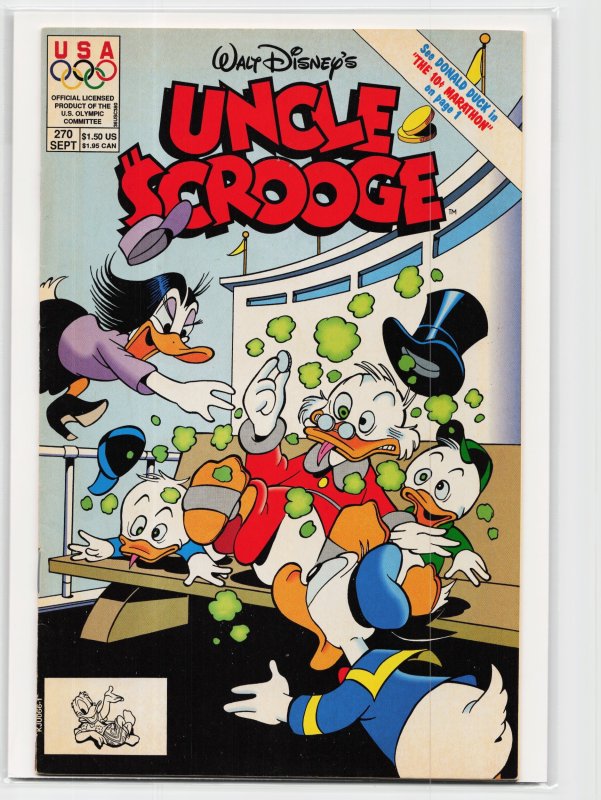 Uncle Scrooge #270 (1992), raw, ungraded comic book — front cover
