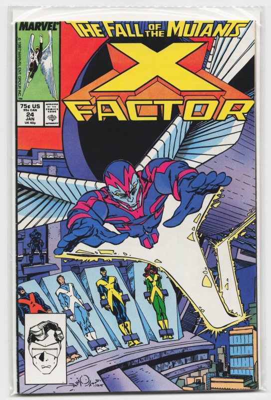 X-Factor #24 (Marvel Comics, 1988), raw, ungraded comic book — front cover