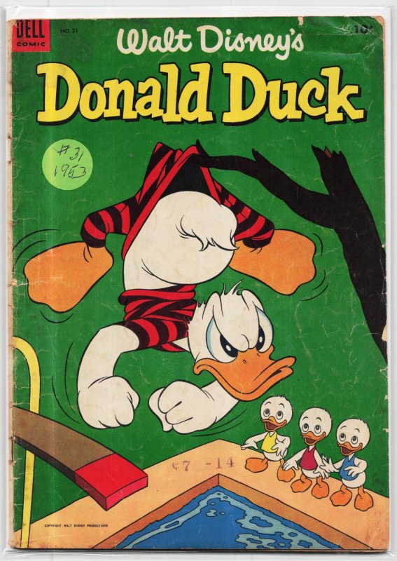 Donald Duck #31 (Dell, 1953), raw, ungraded comic book — front cover
