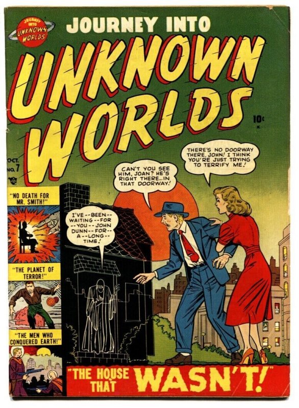 Journey into Unknown Worlds #7 (Atlas Comics, 1951), raw, ungraded comic book — front cover