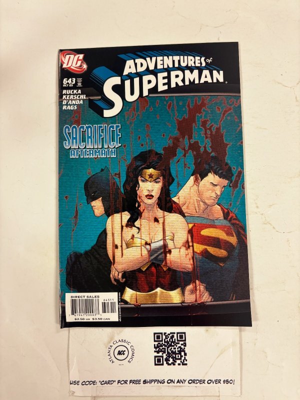 Adventures of Superman #643 (DC Comics), raw comic book in NM condition — front cover