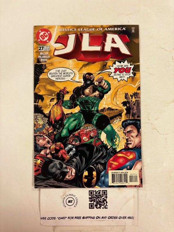 JLA #27 (DC Comics), raw comic book in NM condition — front cover