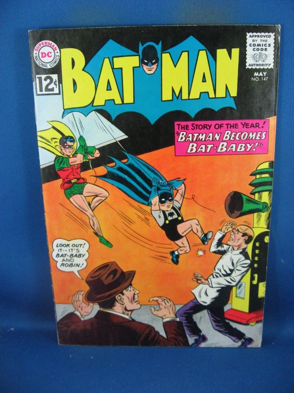 Batman #147 (DC Comics, 1962), raw comic book in VG condition — front cover