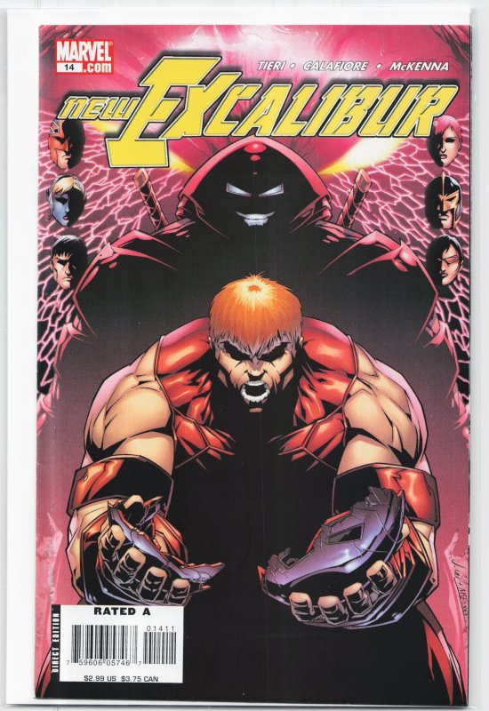 New Excalibur #14 (2007), raw, ungraded comic book — front cover