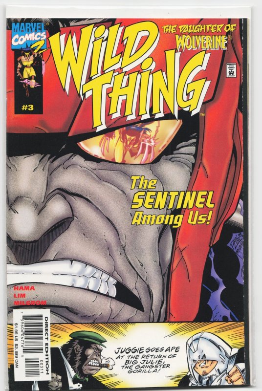 Wild Thing #3 (1999), raw, ungraded comic book — front cover