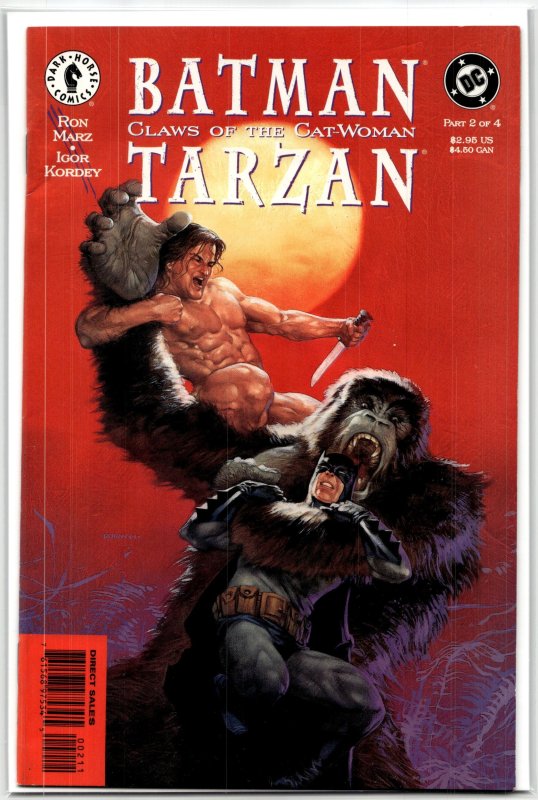 Batman / Tarzan: Claws of the Cat-Woman #2 (1999), raw, ungraded comic book — front cover