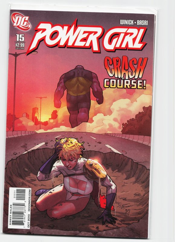 Power Girl #15 (DC Comics, 2010), raw, ungraded comic book — front cover