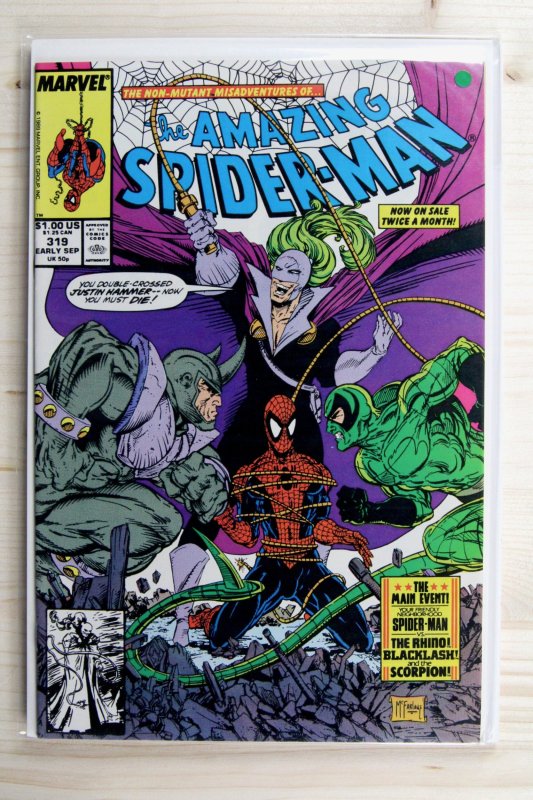 The Amazing Spider-Man #319 (Marvel Comics, 1989), raw comic book in NM 9.4 condition — front cover