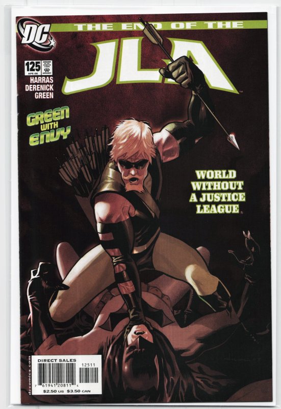 JLA #125 (DC Comics, 2006), raw, ungraded comic book — front cover