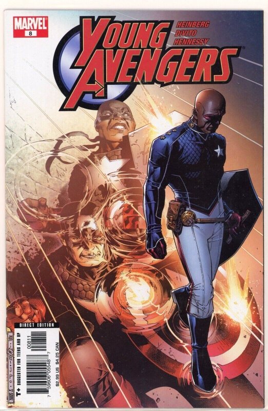 Young Avengers #8 (Marvel Comics, 2005), raw comic book in NM 9.4 condition — front cover