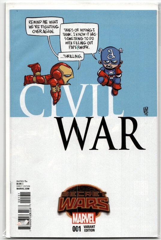 Civil War #1 (Marvel Comics, 2015), raw, ungraded comic book — front cover
