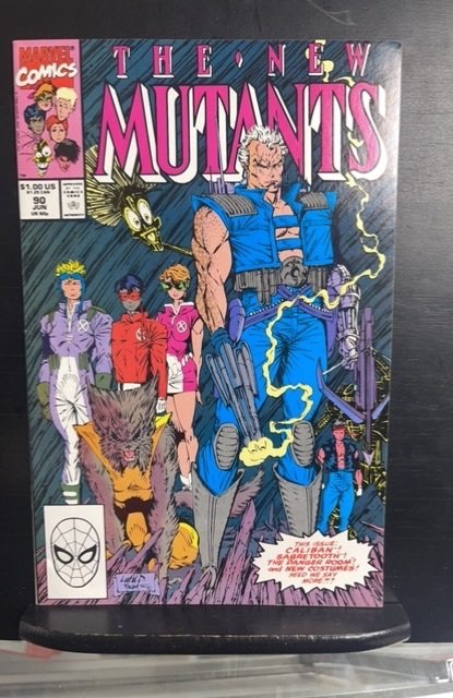 The New Mutants #90 (Marvel Comics, 1990), raw, ungraded comic book — front cover