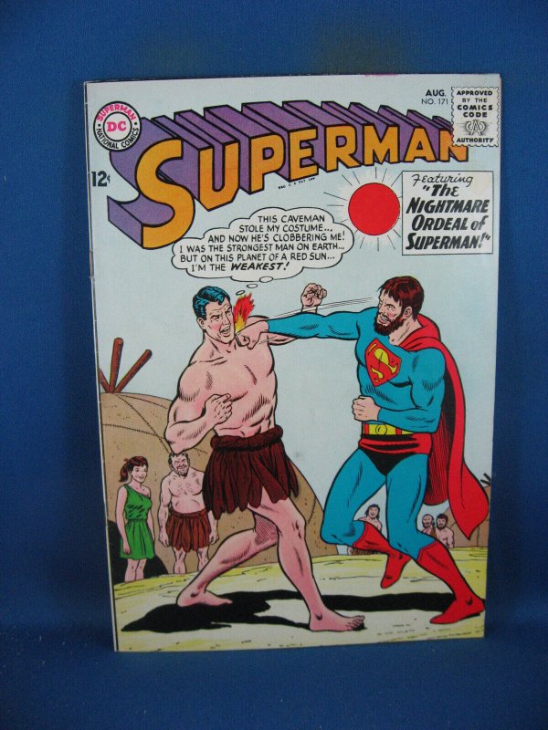Superman #171 (DC Comics, 1964), raw comic book in VF condition — front cover